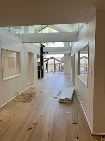 Professional Commercial Installation Working with Other Trades